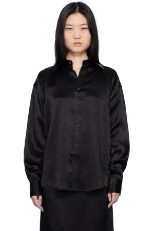 Filippa K Black Crinkle Shirt