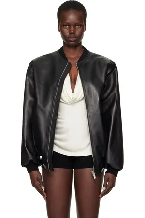 MAGDA BUTRYM Oversized Leather Bomber Jacket