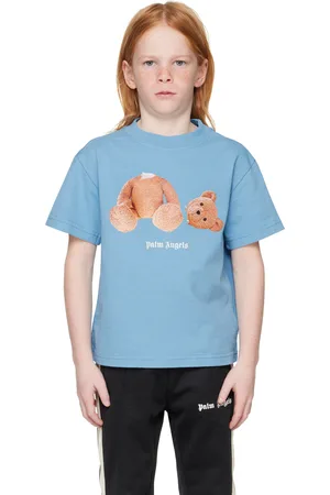 Palm Angels Kids Blue Bear T-shirt