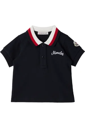 Moncler Baby Navy Embroidered Logo Polo