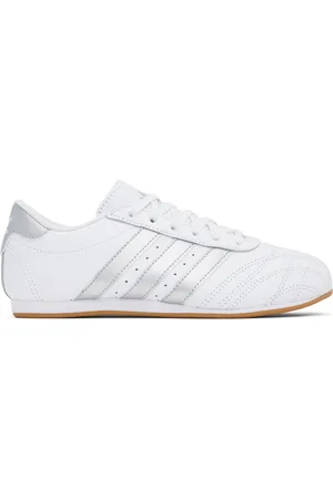 adidas White & Silver Taekwondo Lace Sneakers