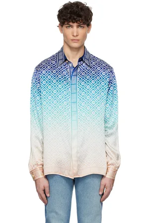 Casablanca Blue Classic Collar Long Sleeve Shirt