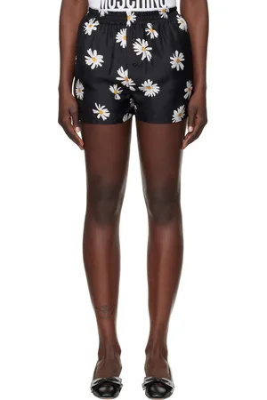 Moschino Black All Over Daisy Print Shorts