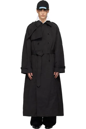 Vetements Metalized Wrinkled Trench Coat