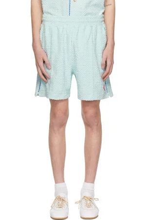 Blue Monogram Towelling Shorts