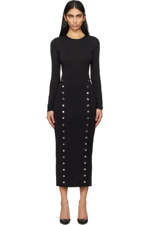 FLEUR DU MAL Black Undo Me Midi Dress