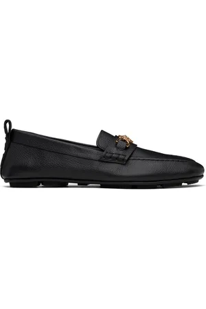 VERSACE Black Villa Driver Loafers