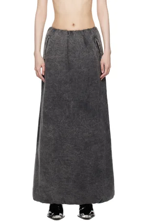 Diesel Black O-Tulip Maxi Skirt