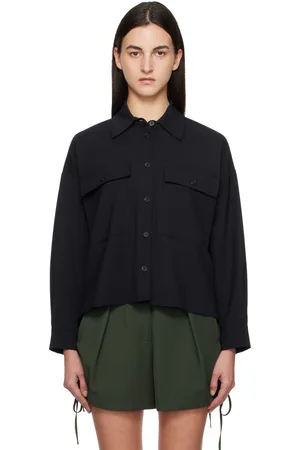 Max Mara Navy Crochet Shirt