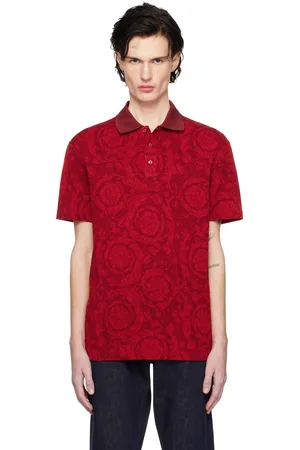 VERSACE Red Barocco Polo
