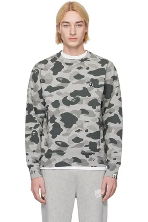 BAPE Camo Ape Head One Point Crewneck Sweatshirt
