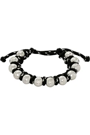 Balenciaga Silver & Black Malibu Ball Bracelet