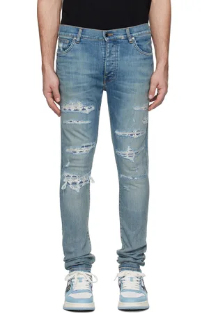 AMIRI Blue MA Quad Repaired Skinny Jeans
