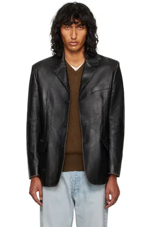 The Row Black Genki Leather Jacket