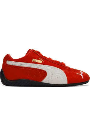 PUMA Red & White Speedcat OG Sneakers