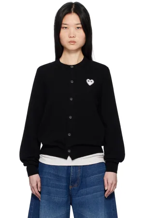 Comme des Garçons PLAY Black White Heart Cardigan