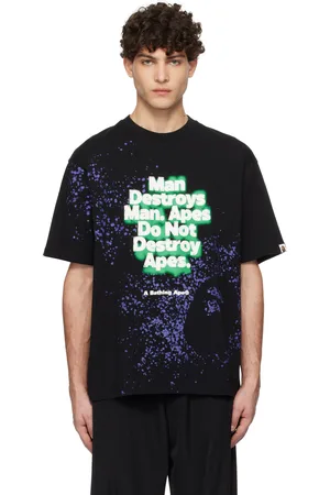BAPE Spray Print Slogan T-shirt