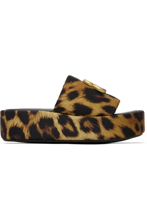 Balenciaga Brown & Black Rise Sandals