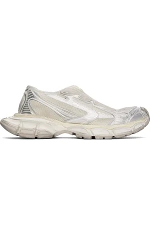 Balenciaga Off-White & Silver 3XL Slip On Sneakers