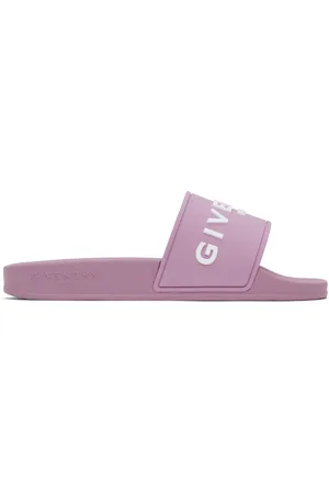 Givenchy Purple Rubber Pool Slides