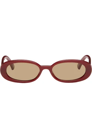 Le Specs SSENSE Exclusive Burgundy Outta Love Sunglasses
