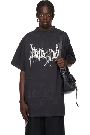 Balenciaga Black Metal Logo Oversized T-shirt