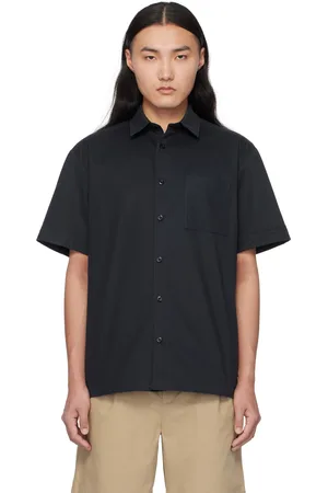 A.P.C. Navy Ross Short-Sleeve Shirt