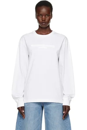 Alexander Wang Distressed Logo Long-Sleeve T-shirt