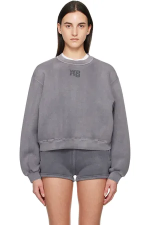 Alexander Wang Gray Puff Logo Sweatshirt