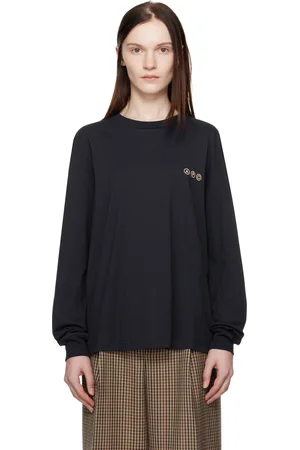 A.P.C. Navy Manche Longue Adresse T-shirt