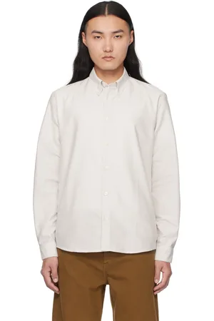 A.P.C. Beige & White Greg Shirt