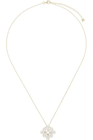 Mateo Gold Pearls & Diamond Cluster Necklace