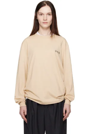 A.P.C. Beige Manche Longue Adresse T-shirt