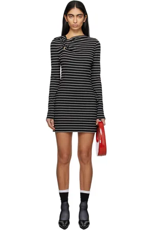 Msgm Black & White Striped Minidress