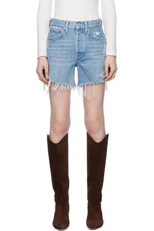 AGOLDE Blue Parker Long Denim Shorts
