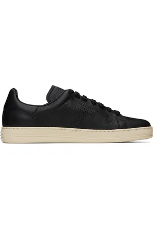 Tom Ford Black Grain Leather Warwick Sneakers