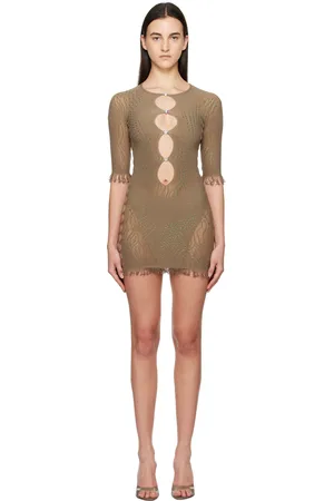 Poster Girl Taupe Miranda Hotfix Minidress
