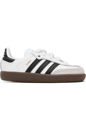 adidas Baby White & Black Samba OG Sneakers