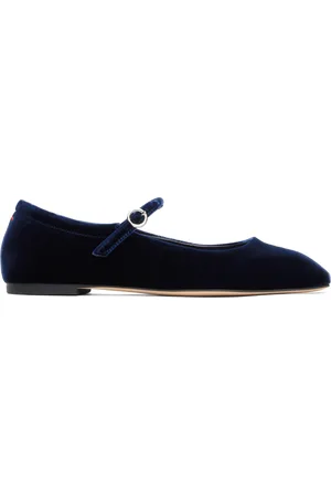 Aeyde Uma Velvet Mary-Jane Ballerina Flats