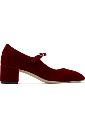 Aeyde Aline Velvet Mary-Jane Heels