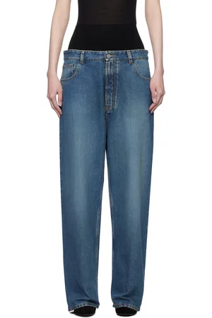 Alaïa Blue Knit Band Jeans