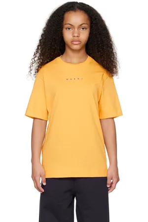 Marni Kids Yellow Logo T-shirt