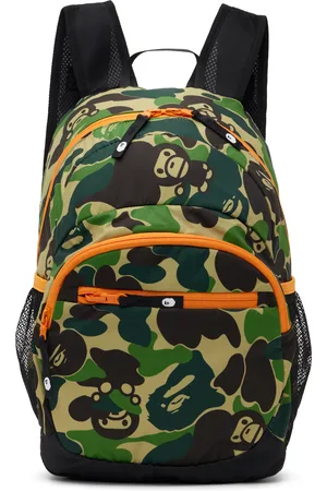 BAPE Kids Green & Black ABC Camo Milo Backpack