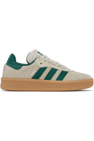 adidas Big Kids Beige & Green Samba XLG Sneakers