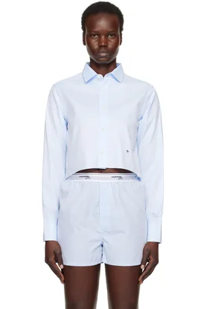 HOMMEGIRLS Blue Cropped Shirt