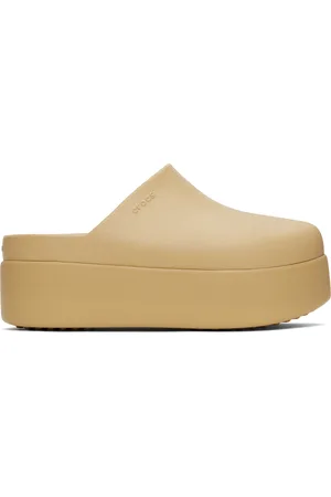 Crocs Beige Dylan Platform Clogs