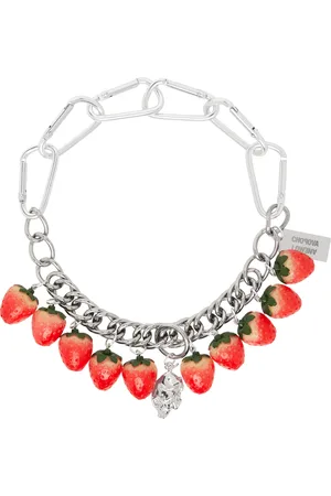 Chopova Lowena Silver Strawberry Piggy Necklace