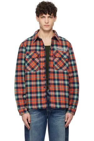 Billionaire Boys Club Red & Black Padded Check Overshirt