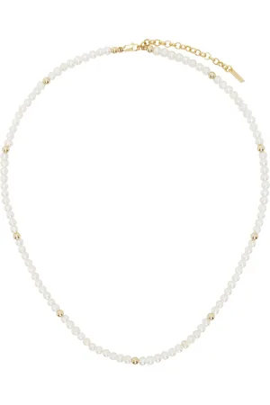 Eliou White & Gold Louis Necklace