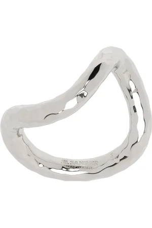 Jil Sander Silver Hammered Ring